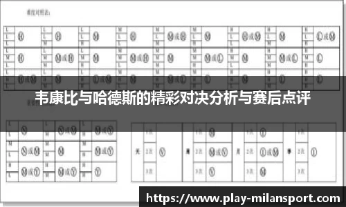 韦康比与哈德斯的精彩对决分析与赛后点评